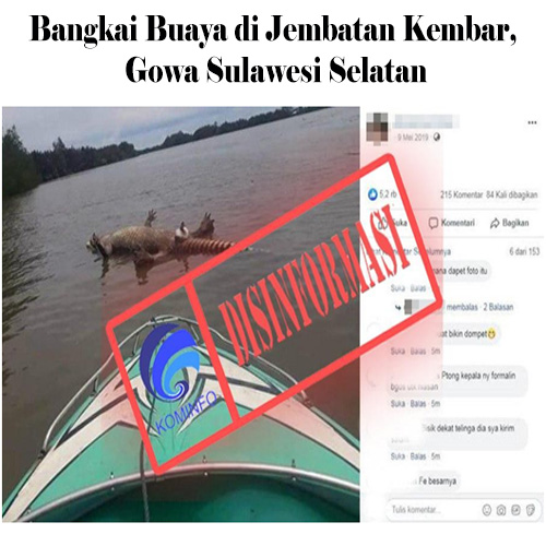 Bangkai Buaya di Jembatan Kembar, Gowa Sulawesi Selatan