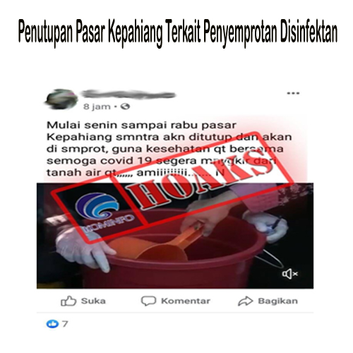 Penutupan Pasar Kepahiang Terkait Penyemprotan Disinfektan