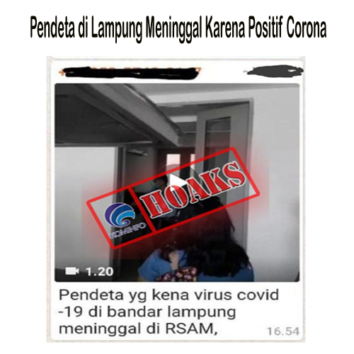 Pendeta di Lampung Meninggal Karena Positif Corona