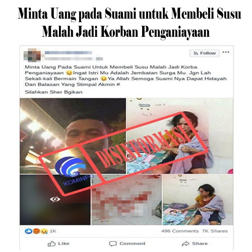 Minta Uang pada Suami untuk Membeli Susu Malah Jadi Korban Penganiayaan