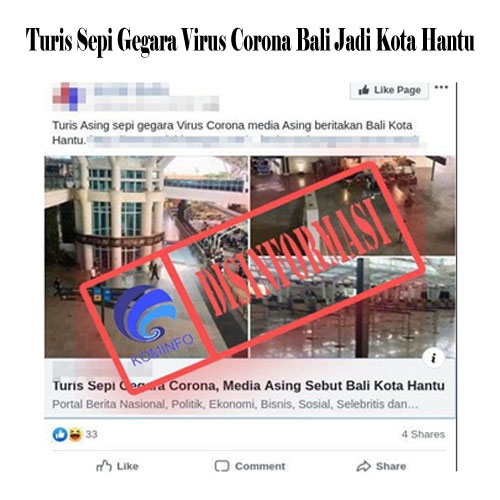 Turis Sepi Gegara Virus Corona Bali Jadi Kota Hantu