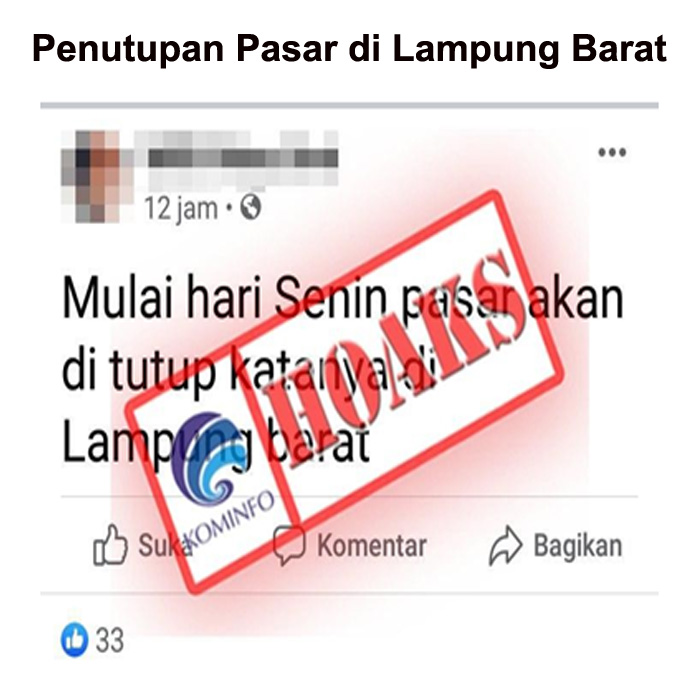 Penutupan Pasar di Lampung Barat