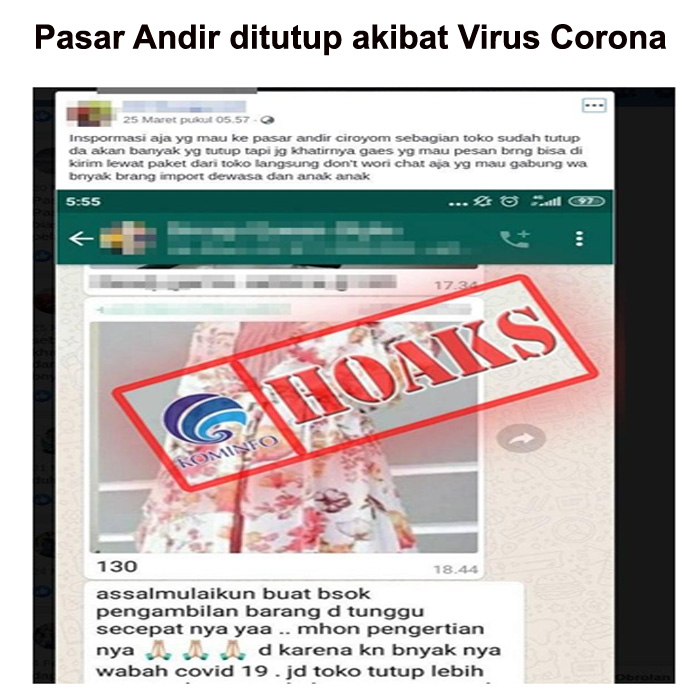 Pasar Andir ditutup akibat Virus Corona