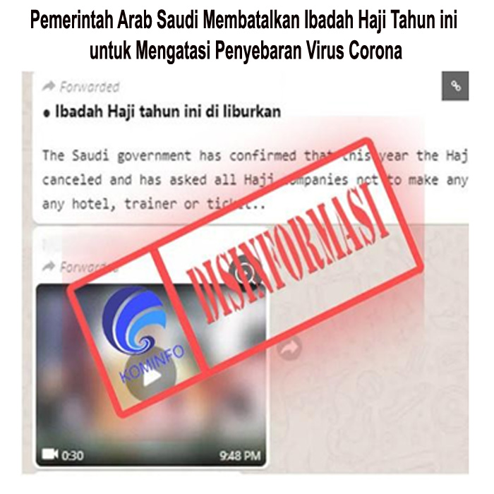 Pemerintah Arab Saudi Membatalkan Ibadah Haji Tahun ini untuk Mengatasi Penyebaran Virus Corona