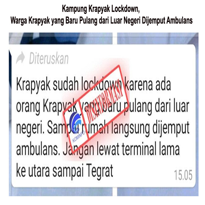 Kampung Krapyak Lockdown, Warga Krapyak yang Baru Pulang dari Luar Negeri Dijemput Ambulans