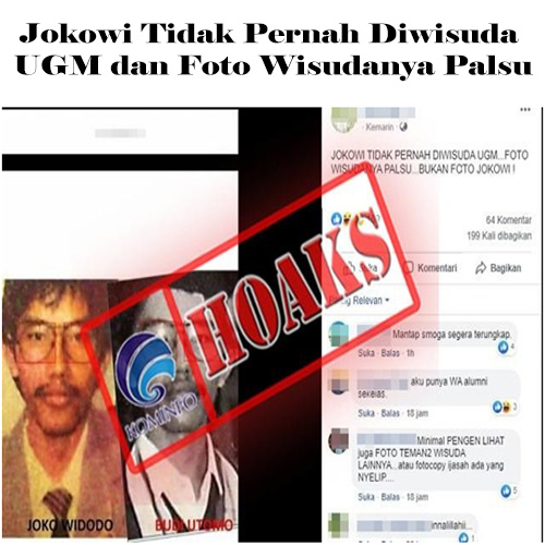 Jokowi Tidak Pernah Diwisuda UGM dan Foto Wisudanya Palsu