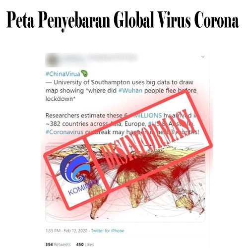 Peta Penyebaran Global Virus Corona