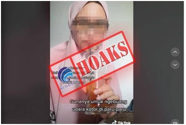 Meniup Cairan Antiseptik Lewat Sedotan untuk Membuang Udara Kotor dari Paru-paru