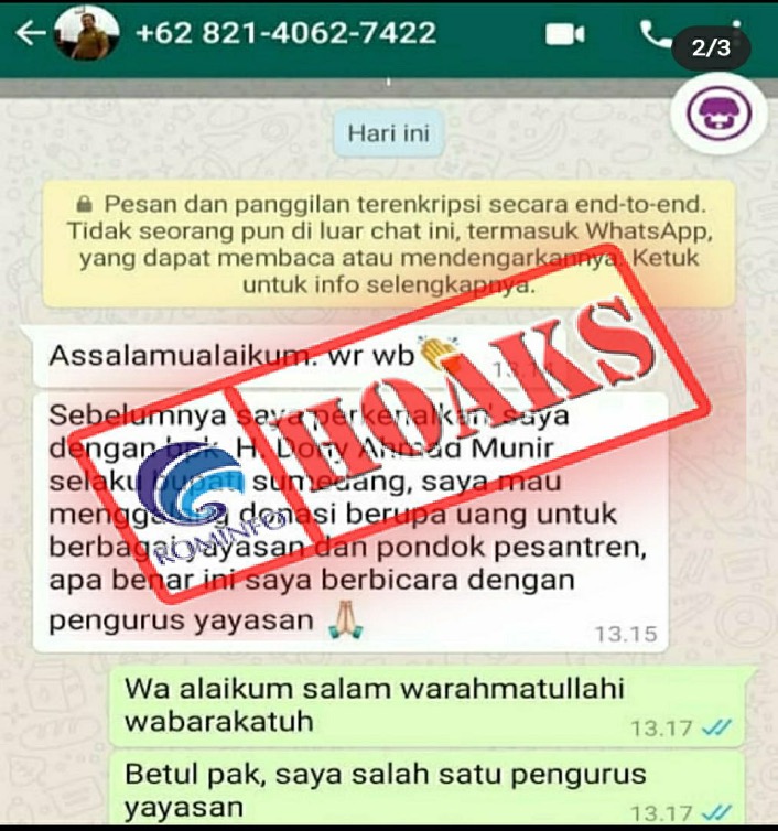 Akun WhatsApp Mengatasnamakan Bupati Sumedang