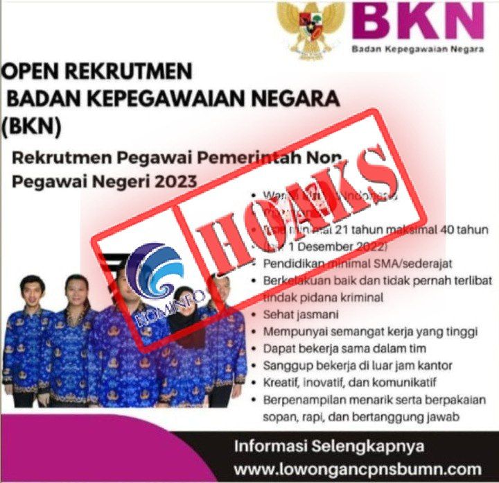 Informasi Rekrutmen Pegawai Pemerintah Non-ASN Tahun 2023 Mengatasnamakan Badan Kepegawaian Negara