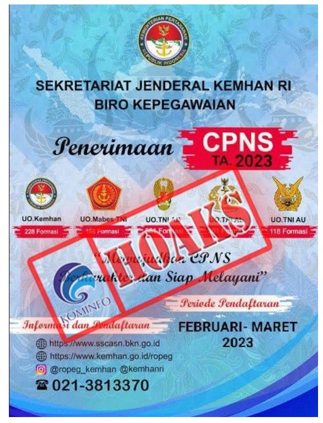 Penerimaan CPNS Kementerian Pertahanan 2023