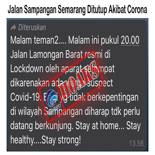 Jalan Sampangan Semarang Ditutup Akibat Corona