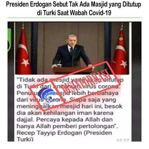 Presiden Erdogan Sebut Tak Ada Masjid yang Ditutup di Turki Saat Wabah Covid-19