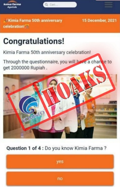 Rayakan HUT ke-50 Kimia Farma Bagikan Rp2 Juta