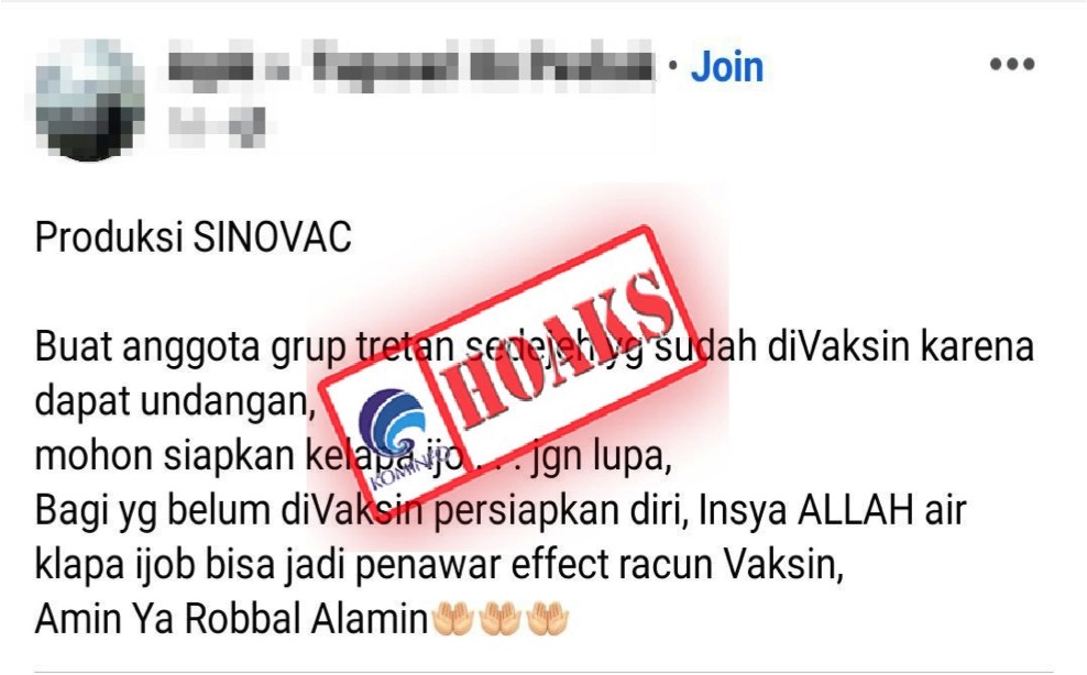 Air Kelapa Hijau Sebagai Penawar Vaksin