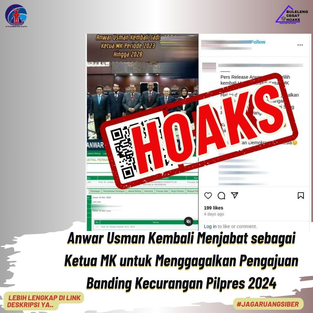 Anwar Usman Kembali Menjabat sebagai Ketua MK untuk Menggagalkan Pengajuan Banding Kecurangan Pilpres 2024