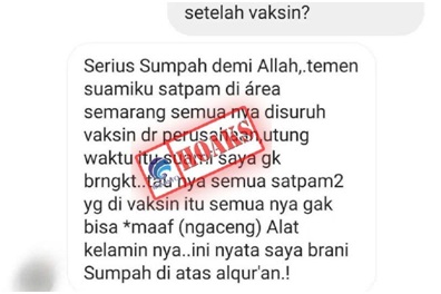 Vaksin Covid-19 Bisa Menyebabkan Disfungsi Ereksi pada Pria