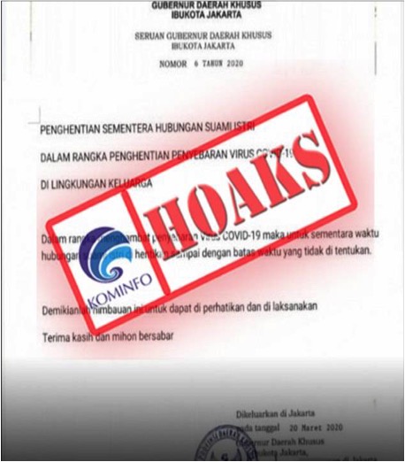 Surat Edaran Gubernur DKI Terkait Penghentian Hubungan Suami Istri Guna Hadang Covid-19