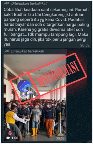 Antrean Pasien Covid-19 di Rumah Sakit Tzu Chi Cengkareng