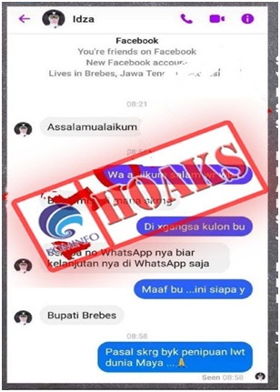 Akun Facebook Mengatasnamakan Bupati Brebes, Idza Priyanti