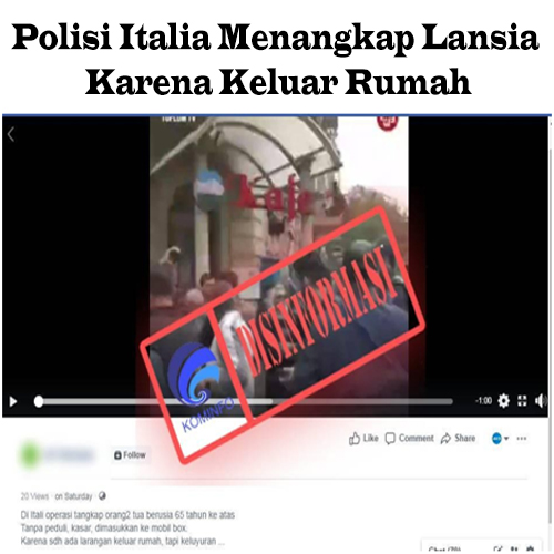 Polisi Italia Menangkap Lansia Karena Keluar Rumah