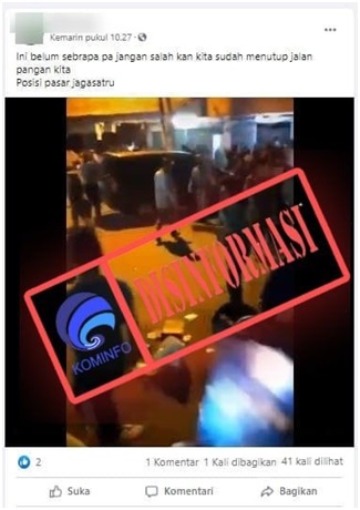 Video Bentrok Pedagang Pasar Jagasatru dengan Satpol PP