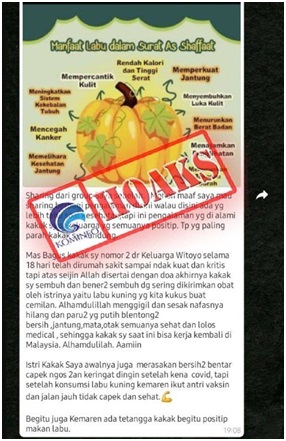 Labu Kuning Kukus Dapat Sembuhkan Covid-19