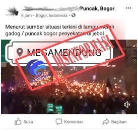 Pawai Obor Jebol Penyekatan di Puncak