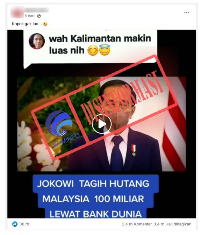 Video Presiden Jokowi Tagih Utang Malaysia Rp100 Miliar Lewat Bank Dunia