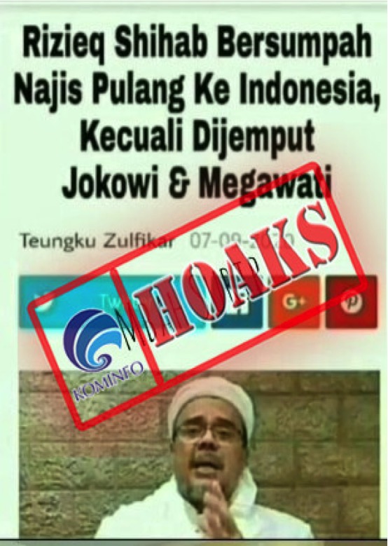 Habib Rizieq Bersumpah Tak Pulang ke Indonesia Kecuali Dijemput Jokowi dan Megawati