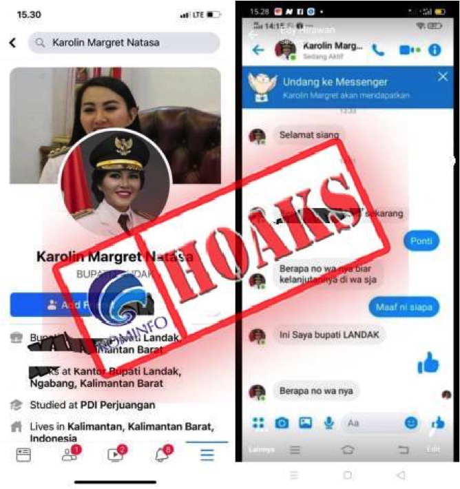 Akun Facebook Mengatasnamakan Bupati Landak