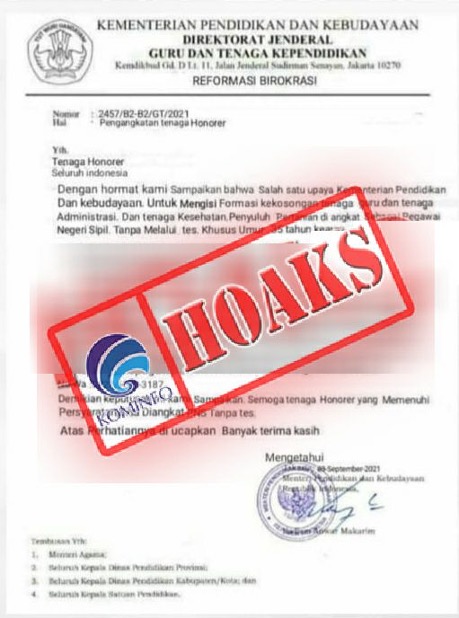 Surat Pengangkatan ASN Mengatasnamakan Ditjen Guru dan Tenaga Kependidikan