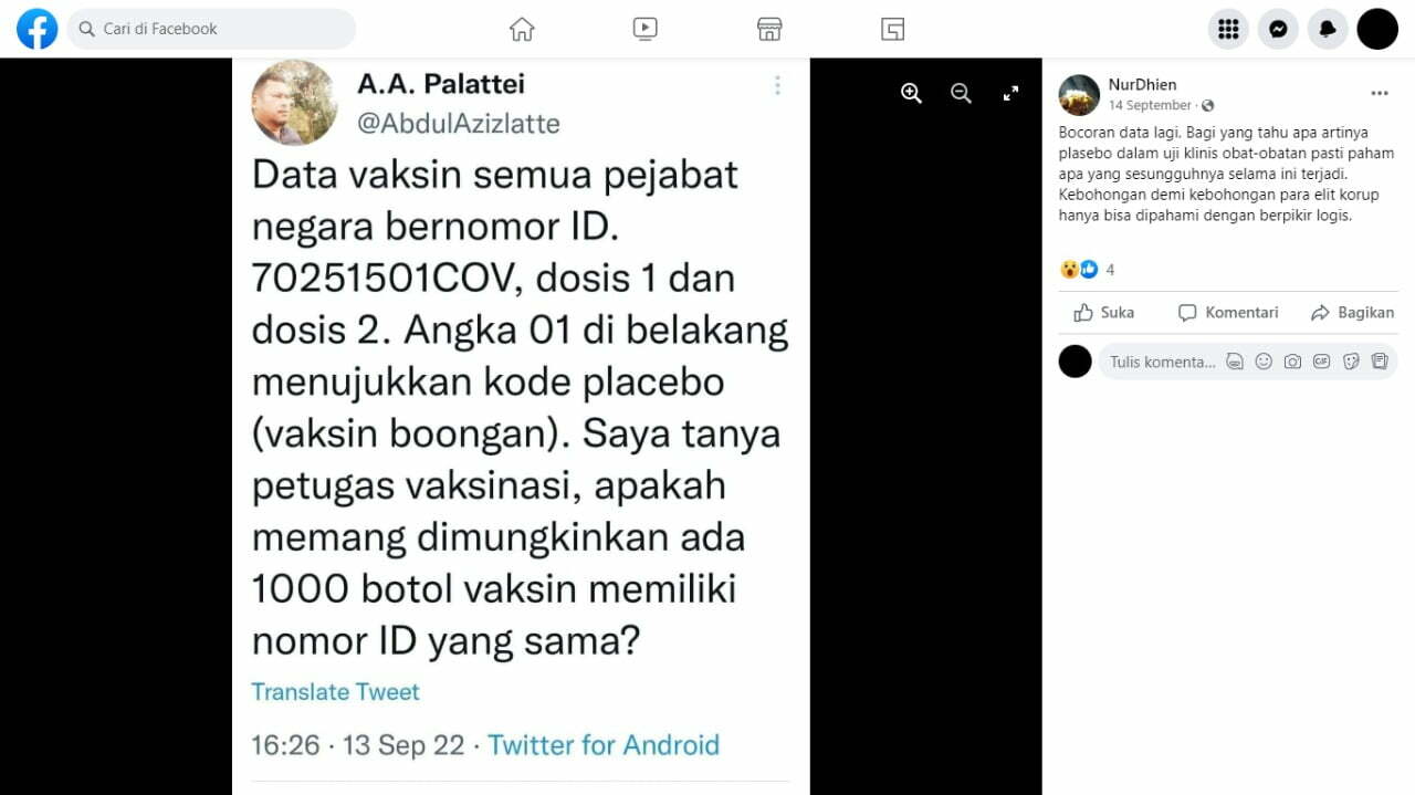 Vaksin Covid-19 yang Diberikan ke Pejabat Negara adalah Plasebo