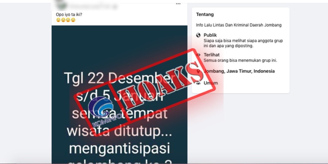 Semua Tempat Wisata Tutup pada 22 Desember 2021 - 5 Januari 2022