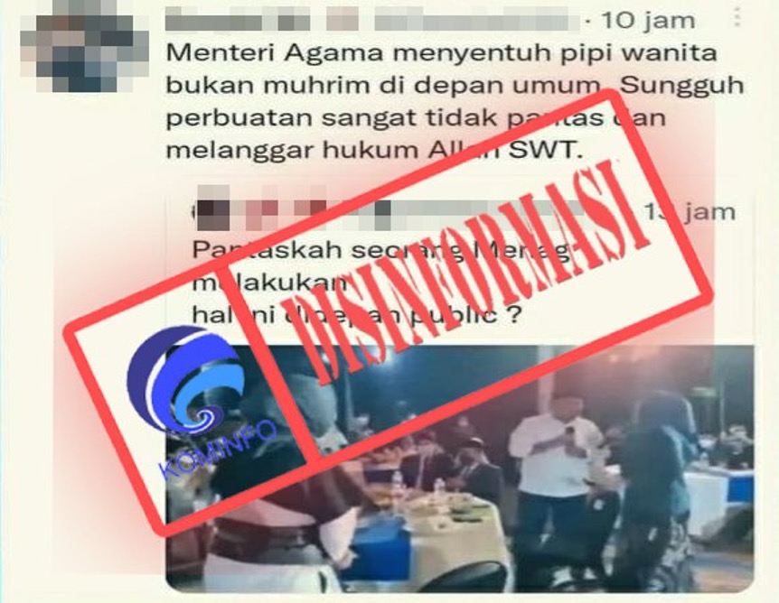 Menag Menyentuh Pipi Wanita di Depan Umum