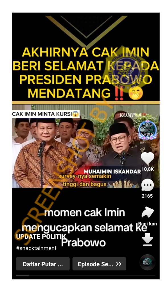 Akhirnya Cak Imin Beri Selamat Kepada Presiden Prabowo Mendatang