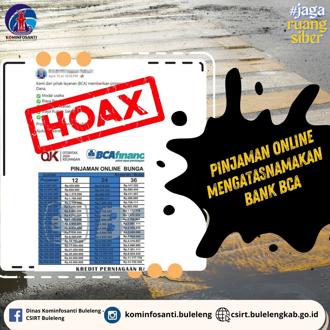 Pinjaman Online Mengatasnamakan Bank BCA