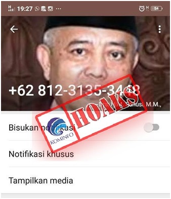 Akun WhatsApp Mengatas namakan Bupati Malang