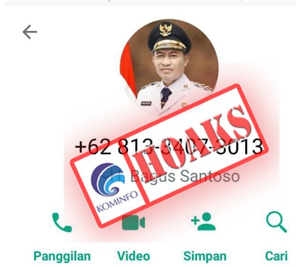 Akun WhatsApp Mengatasnamakan Wakil Bupati Bengkalis H. Bagus Santoso