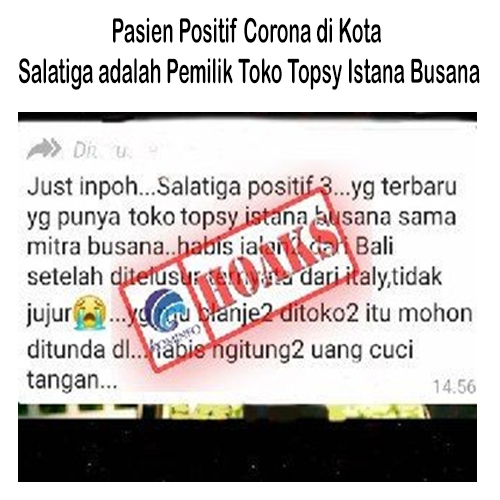 Pasien Positif Corona di Kota Salatiga adalah Pemilik Toko Topsy Istana Busana