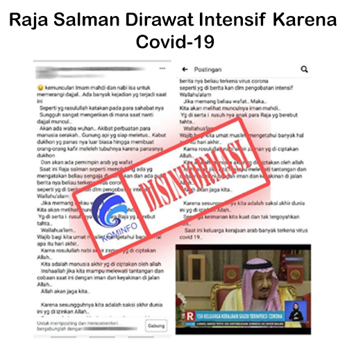 Raja Salman Dirawat Intensif Karena Covid-19