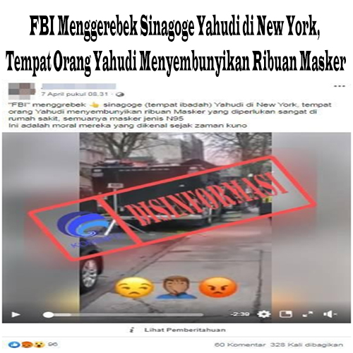 FBI Menggerebek Sinagoge Yahudi di New York, Tempat Orang Yahudi Menyembunyikan Ribuan Masker