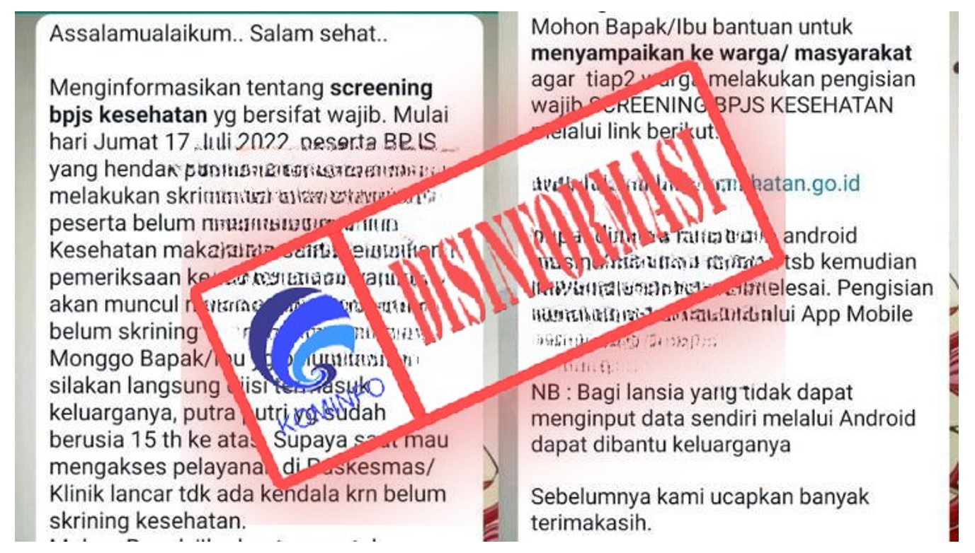 Skrining Kesehatan BPJS Kesehatan Bersifat Wajib Dimulai 17 Juli 2022