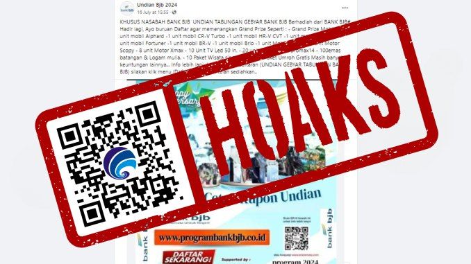 Akun Facebook Bagikan Link Pendaftaran Undian BJB