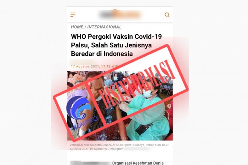 WHO Temukan Vaksin Covid-19 Palsu dan Beredar di Indonesia