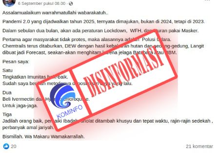 Pandemi 2.0 Sengaja Dibuat di 2023 dengan Isu Polusi Udara