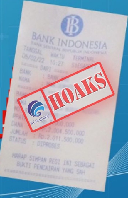 Bukti Transaksi Dana Rp2 Miliar dari Bank Indonesia
