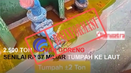 [DISINFORMASI] Minyak Goreng Seharga Rp 37 Miliar Tumpah ke Laut