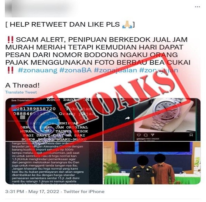 Modus Penipuan Mengatasnamakan Bea Cukai