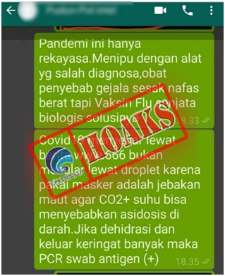 Covid-19 Tidak Menyebar Melalui Droplet dan Penggunaan Masker Menyebabkan Hasil Tes Positif